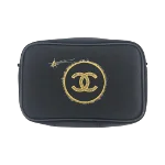 Black Canvas Chanel Pouch