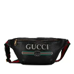 Black Leather Gucci Belt Bag