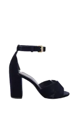 Black Fabric Maje Heels