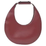 Burgundy Leather Staud Handbag