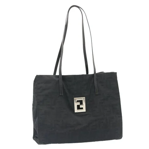 Black Canvas Fendi Shoulder Bag