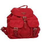 Red Nylon Prada Backpack