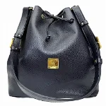 Black Fabric MCM Handbag