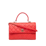 Red Leather Chanel Trendy CC