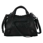 Black Leather Balenciaga City