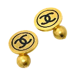 Gold Fabric Chanel Cufflinks