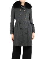 Grey Wool Burberry Coat