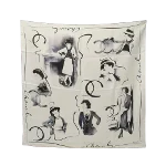 White Silk Chanel Scarf