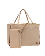 Beige Canvas Burberry Pouch