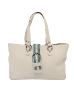 White Leather Bally Handbag