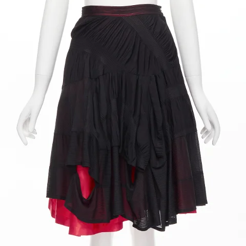 Black Polyester Comme Des Garçons Skirt