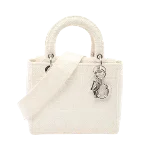 White Canvas Dior Lady Dior