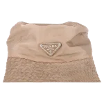 Brown Fabric Prada Hat