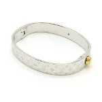 Silver White Gold Louis Vuitton Bracelet