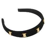 Black Canvas Salvatore Ferragamo Hair Accessory