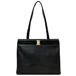 Black Leather Salvatore Ferragamo Tote