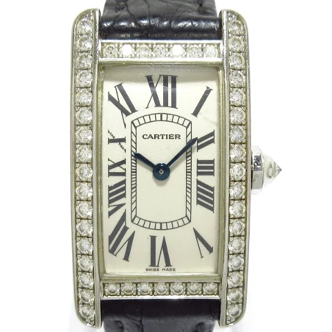 Silver White Gold Cartier Watch