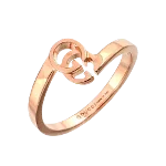 Pink Rose Gold Gucci Ring