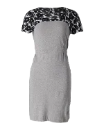 Grey Cotton Mother of Pearl Dress