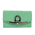 Green Leather Salvatore Ferragamo Key Holder