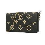 Black Fabric Louis Vuitton Wallet on Chain