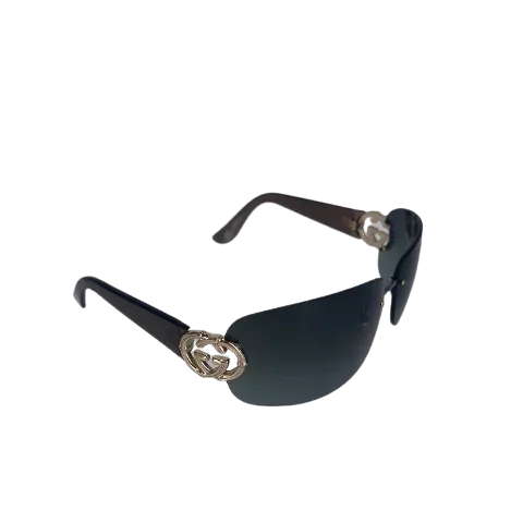 Brown Plastic Gucci Sunglasses