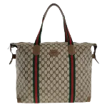 Brown Canvas Gucci Travel Bag