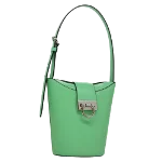 Green Leather Salvatore Ferragamo Shoulder Bag