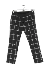 Black Polyester Joseph Pants