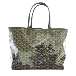 Green Canvas Goyard St Louis Tote