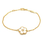 Gold Metal Van Cleef and Arpels Bracelet