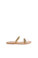 Beige Leather Ancient Greek Sandals