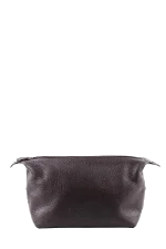 Black Leather Lancel Pouch