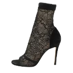 Black Lace Gianvito Rossi Boots