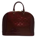 Burgundy Leather Louis Vuitton Alma