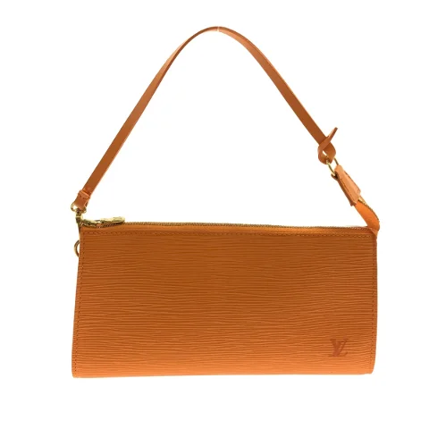 Orange Leather Louis Vuitton Pochette Accessoires
