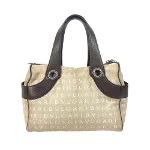 Beige Cotton Bvlgari Handbag