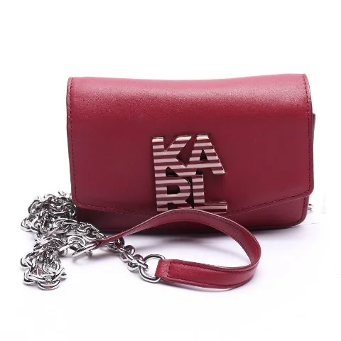 Red Leather Karl Lagerfeld Shoulder Bag