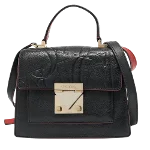 Black Leather Carolina Herrera Handbag