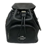 Black Leather Coach Backpack