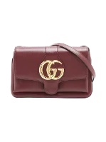 Burgundy Leather Gucci Marmont