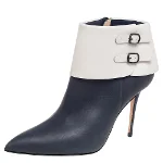 Blue Leather Manolo Blahnik Boots