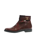 Burgundy Leather Tod's Boots