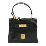 Black Canvas MCM Handbag