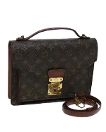 Brown Canvas Louis Vuitton Monceau