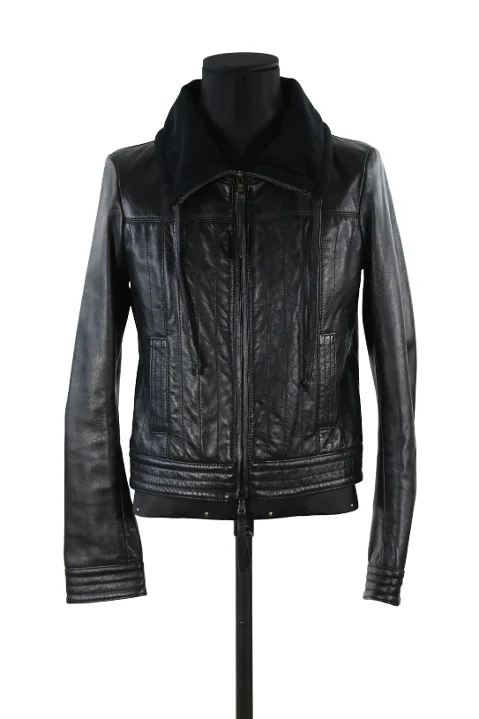 Black Leather Armani Jacket