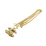 Gold Fabric Chanel Necklace