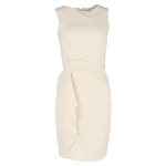 Nude Wool Carolina Herrera Dress