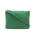 Green Leather Celine Triomphe