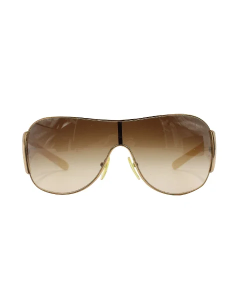 Brown Fabric Prada Sunglasses